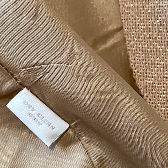 Charter Club Cropped Blazer - Champagne Gold Metallic - Size 10 - Picture 10 of 10